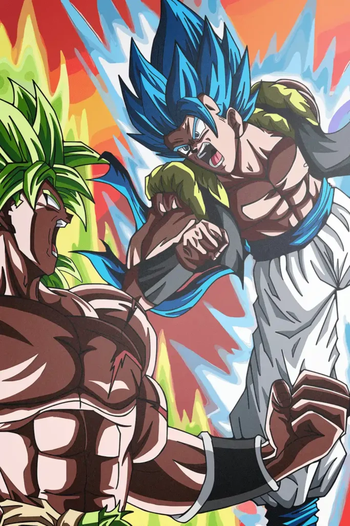 Gogeta vs Broly Dragon Ball Original Image Outstanding Metal Wall Poster