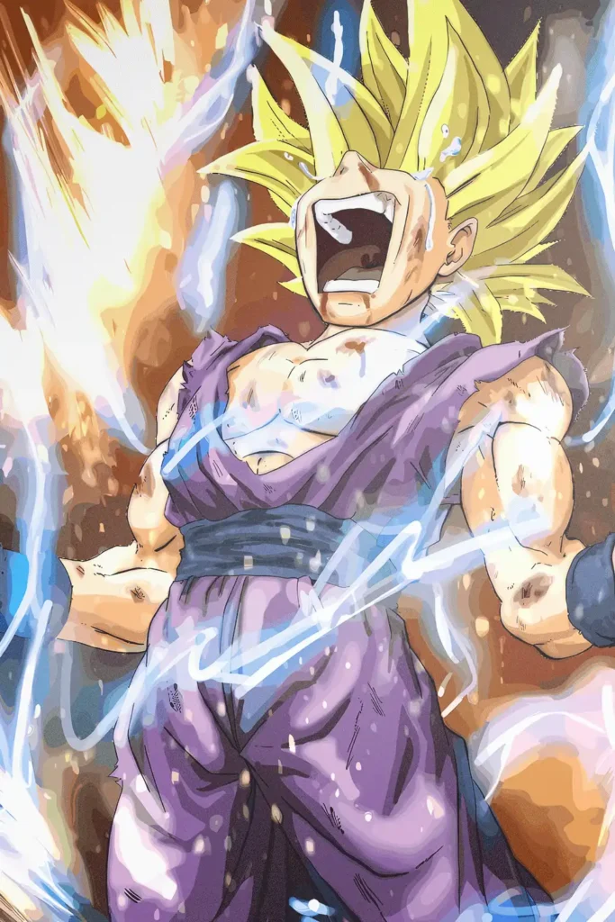 Gohan Super Saiyan 2 Dragon Ball Original Image Exclusive Metal Poster