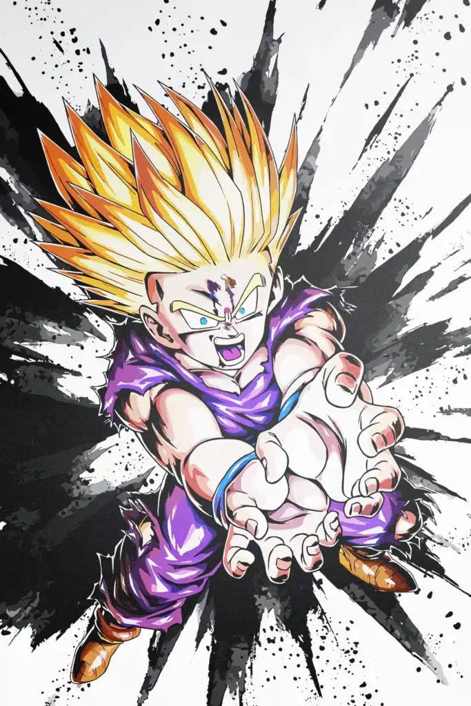 Gohan Super Saiyan 2 Dragon Ball Original Image Metal Poster
