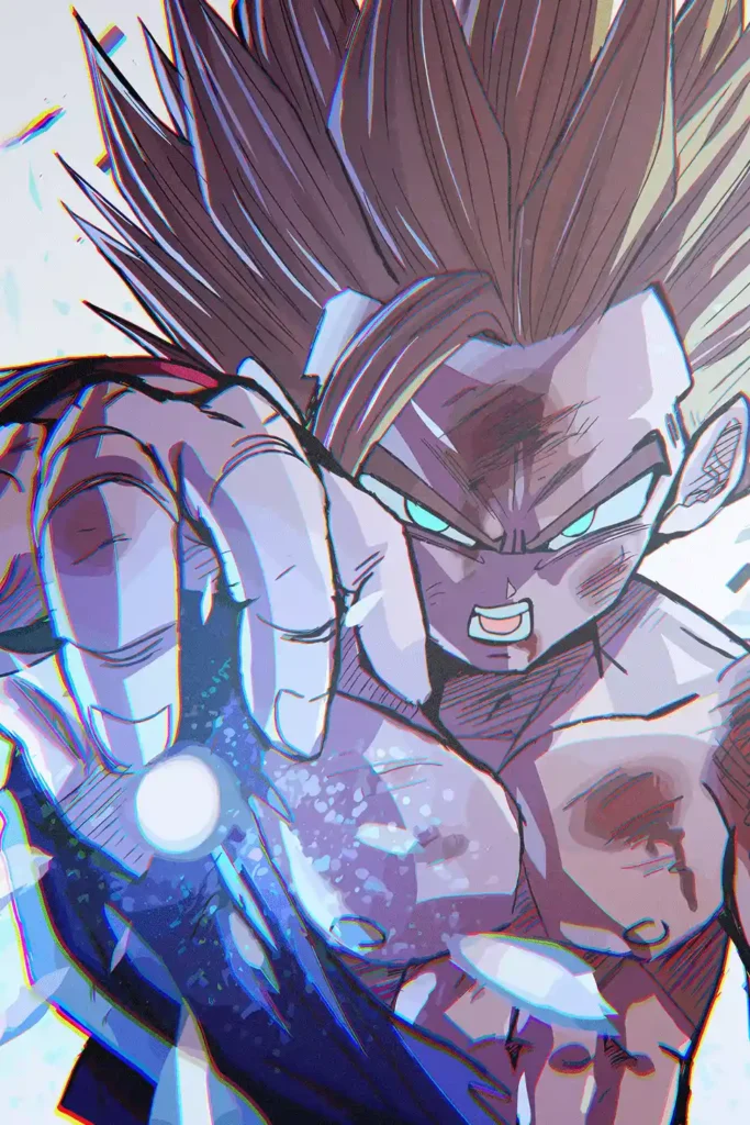 Gohan Super Saiyan 2 Dragon Ball Original Image Outstanding Metal Poster