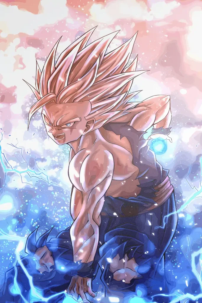 Gohan Super Saiyan 2 Dragon Ball Original Image Outstanding Printed Metal Poster