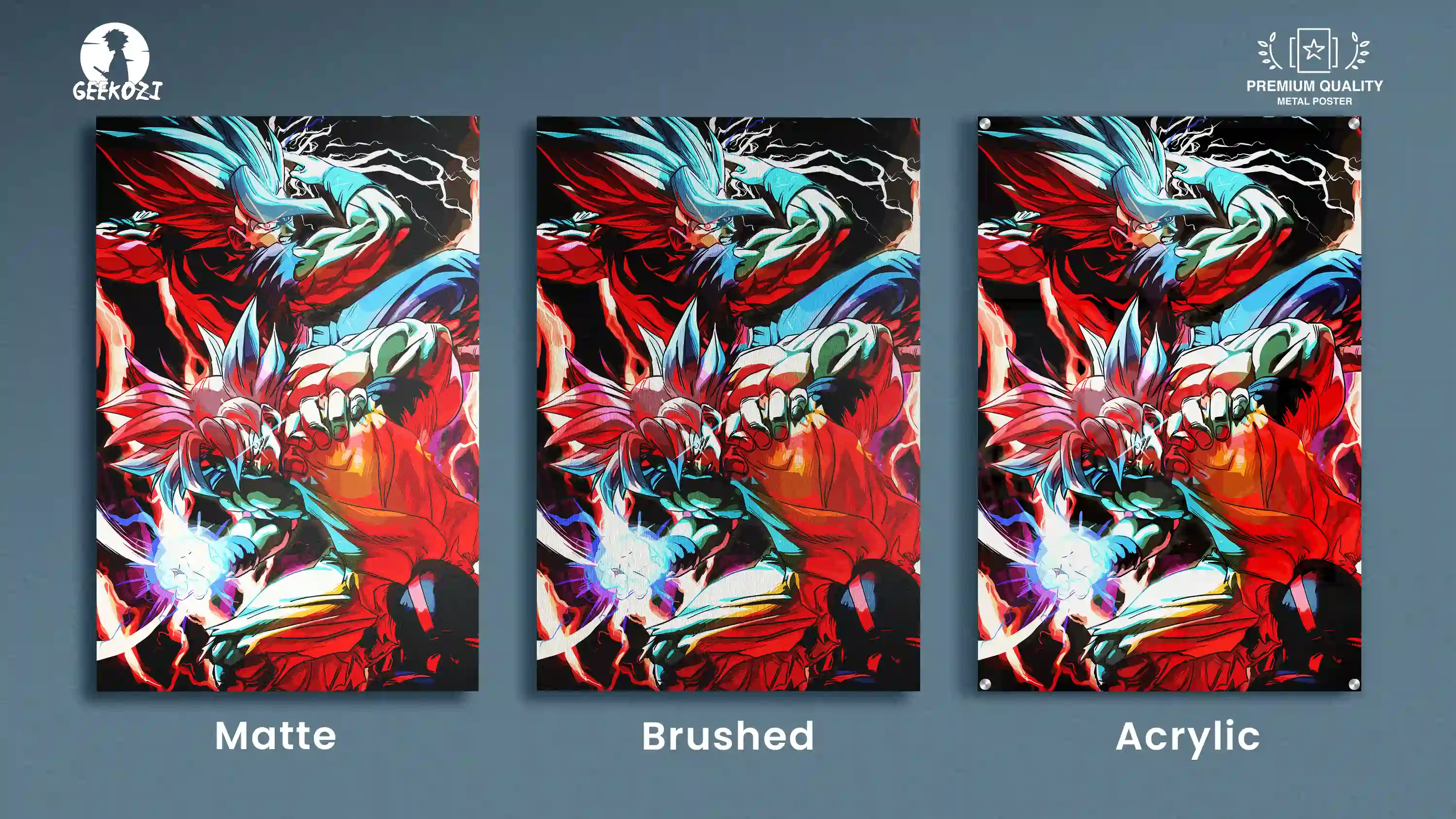 Gohan and Goku Dragon Ball All Product Types Metal Print Poster
