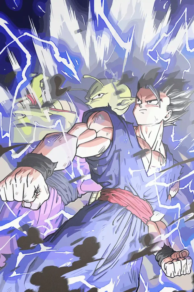 Gohan and Piccolo Dragon Ball Original Image Metal Wall Poster