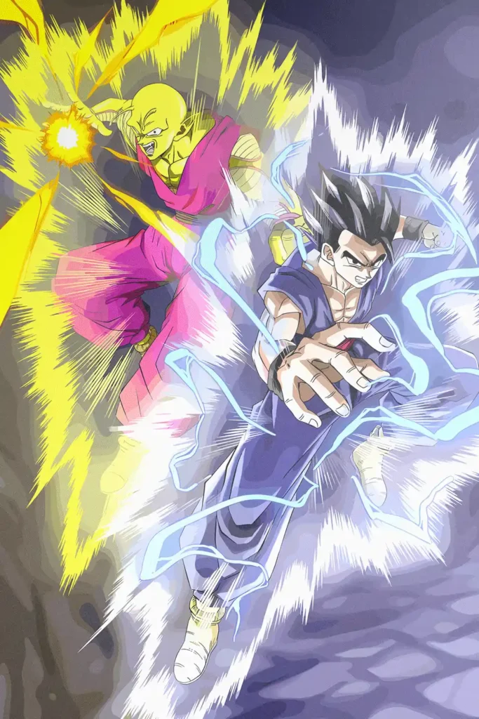 Gohan and Piccolo Dragon Ball Original Image Premium Printed Metal Poster