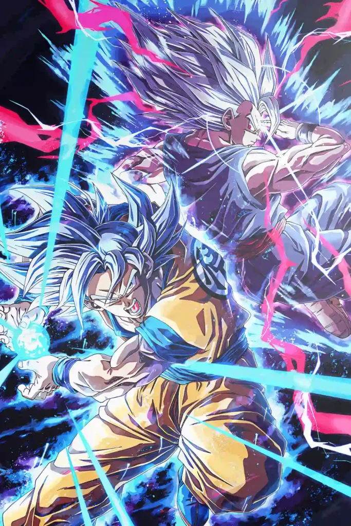 Goku and Gohan Dragon Ball Original Image Printed Metal Poster