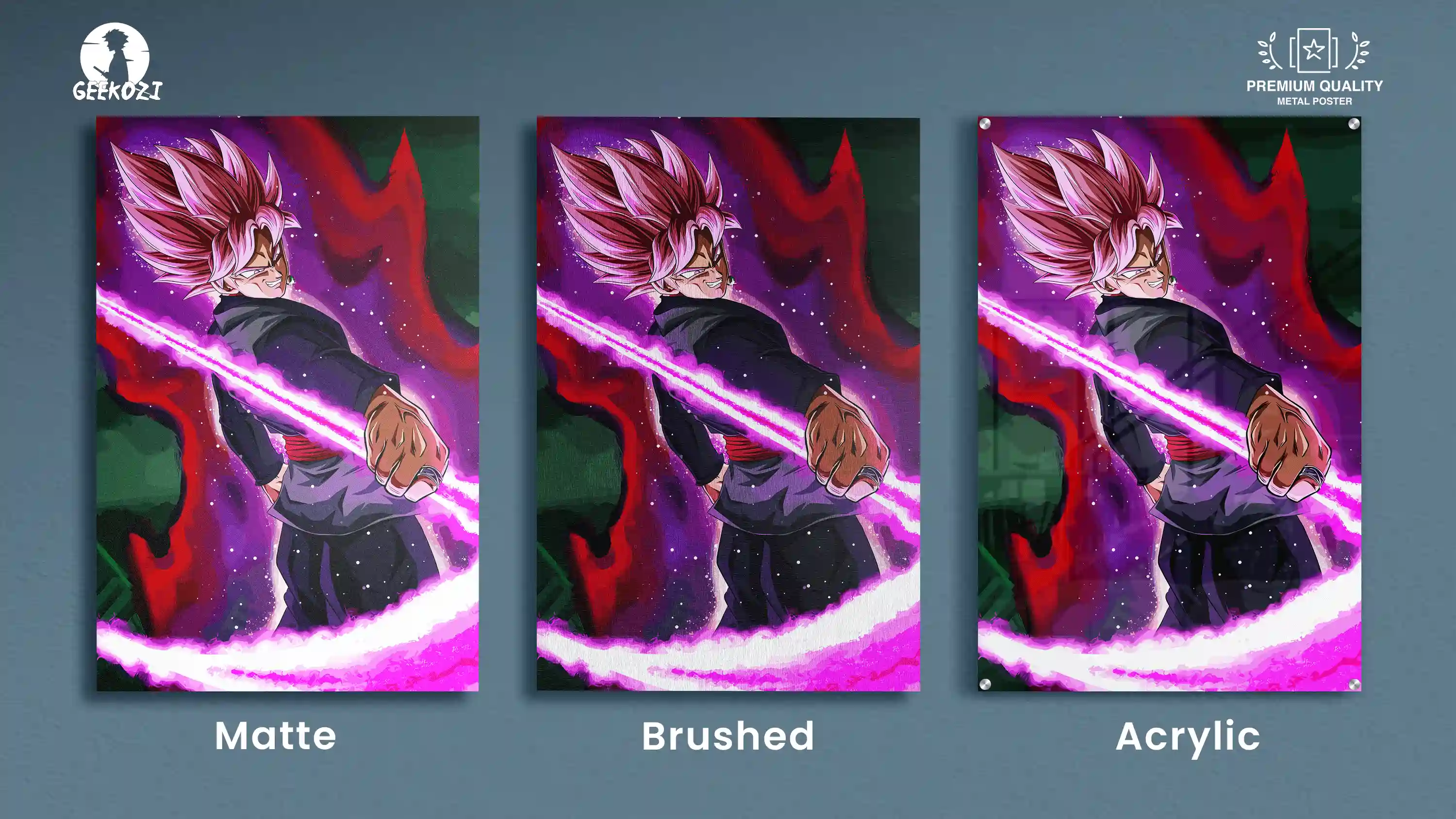 Goku Black Dragon Ball All Product Types Aluminium Metal Poster