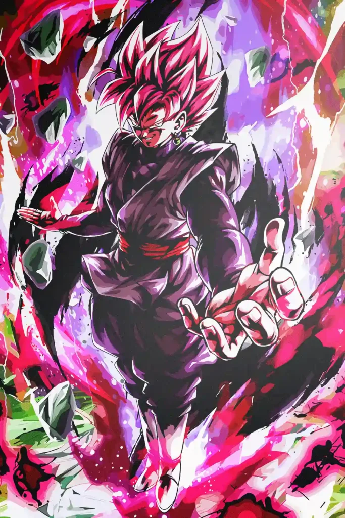 Goku Black Dragon Ball Original Image Artistic Metal Print Poster