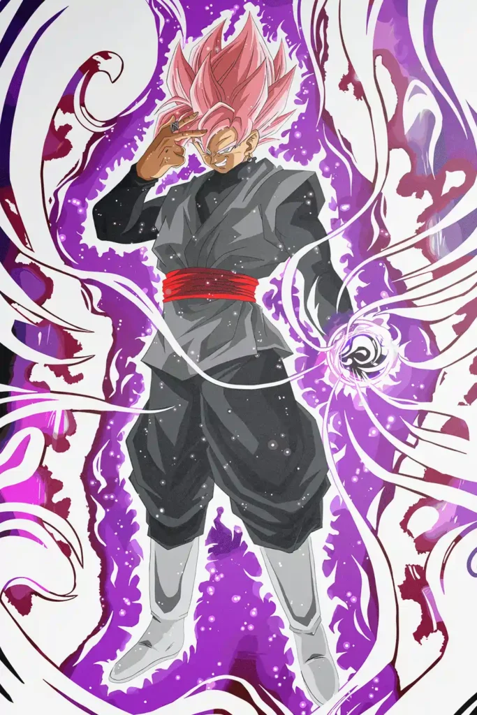 Goku Black Dragon Ball Original Image Exquisite Metal Poster
