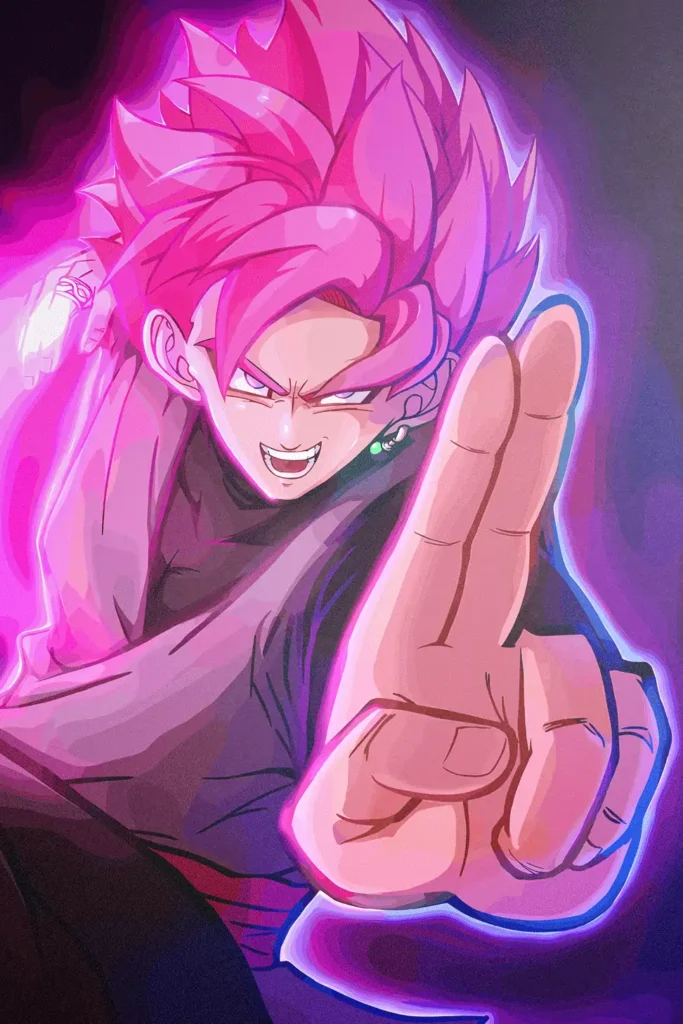 Goku Black Dragon Ball Original Image Exquisite Metal Print Wall Art