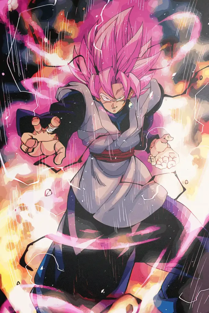 Goku Black Dragon Ball Original Image Metal Print Wall Art