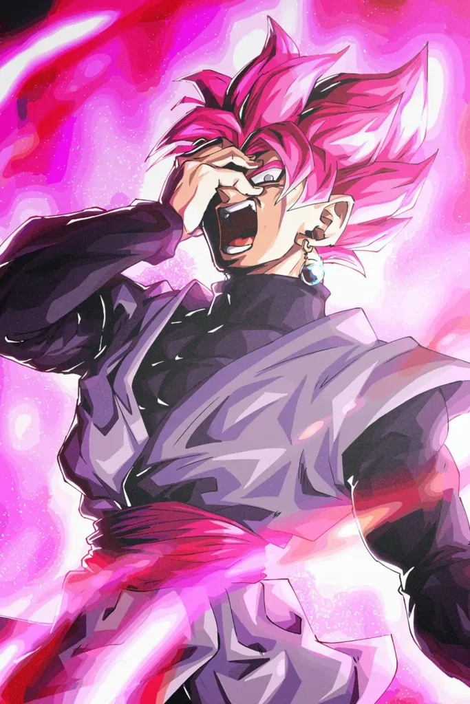 Goku Black Dragon Ball Original Image Outstanding Metal Print Poster