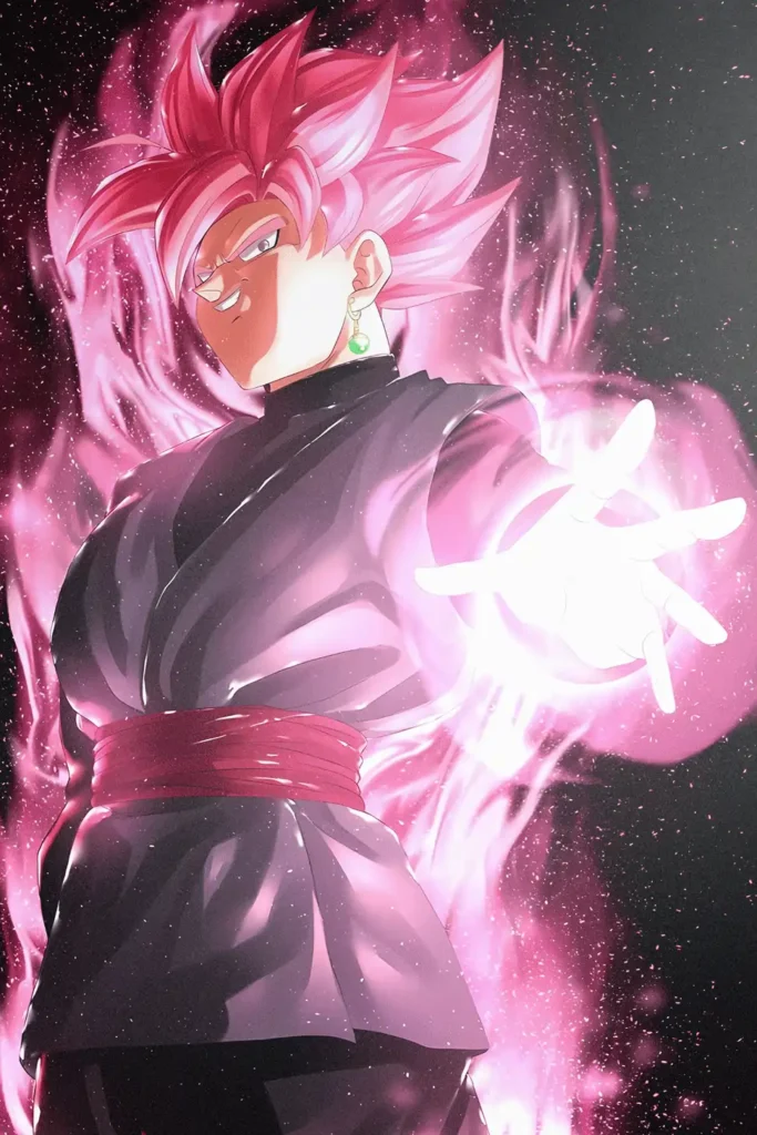 Goku Black Dragon Ball Original Image Premium Metal Poster