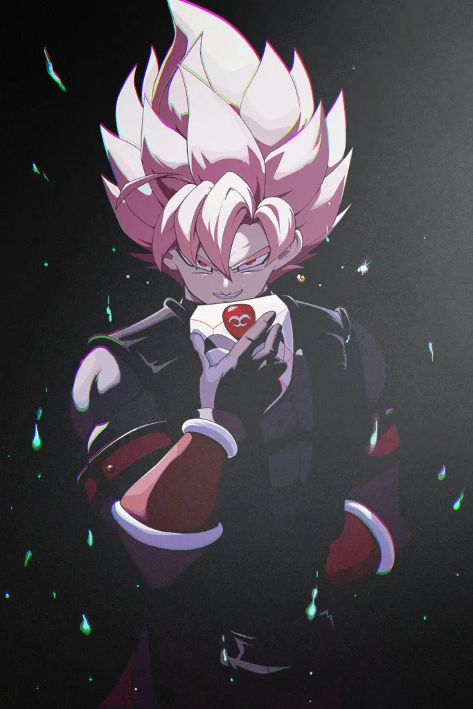 Goku Black Dragon Ball Original Image Premium Metal Print
