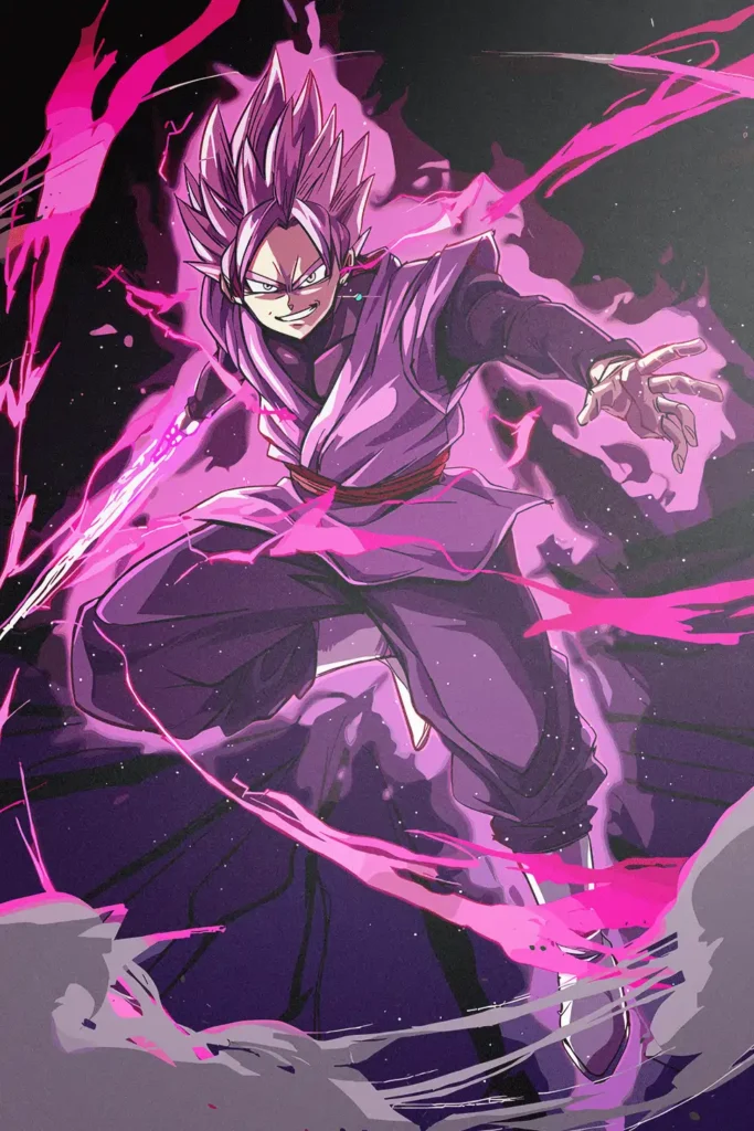 Goku Black Dragon Ball Original Image Stellar Metal Poster