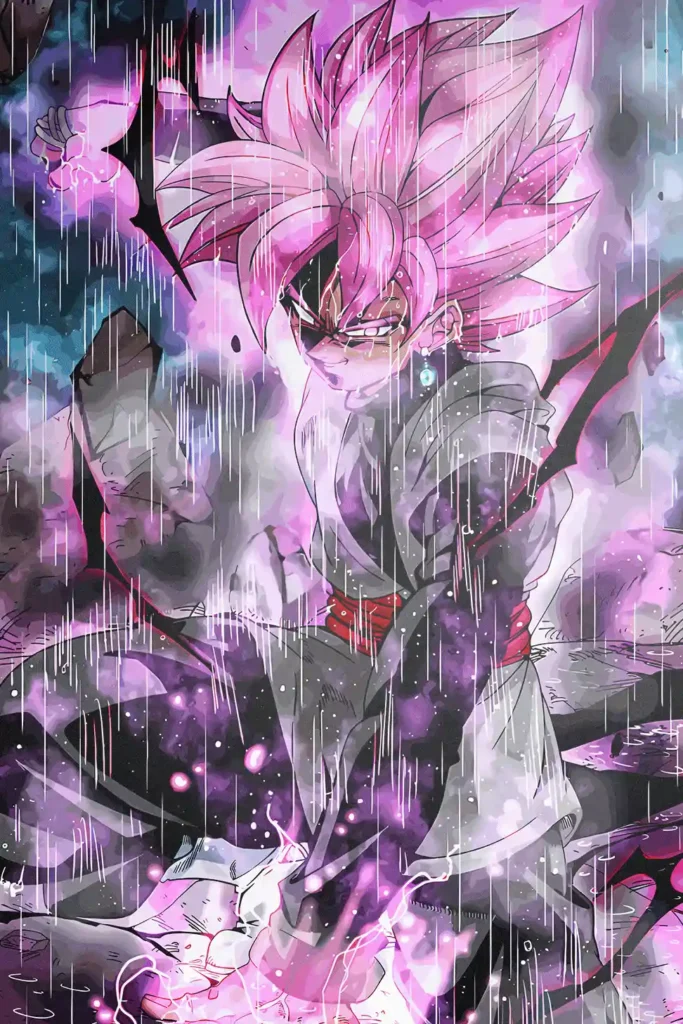 Goku Black Dragon Ball Original Image Stellar Metal Wall Poster