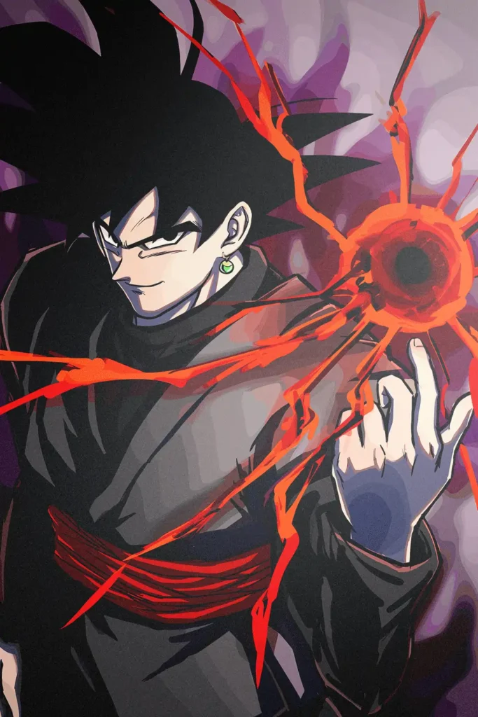Goku Black Dragon Ball Original Image Unique Metal Print Poster