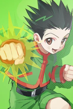 Gon Freecss Hunter x Hunter Radiant Forward Punch High Quality Printed Metal Poster