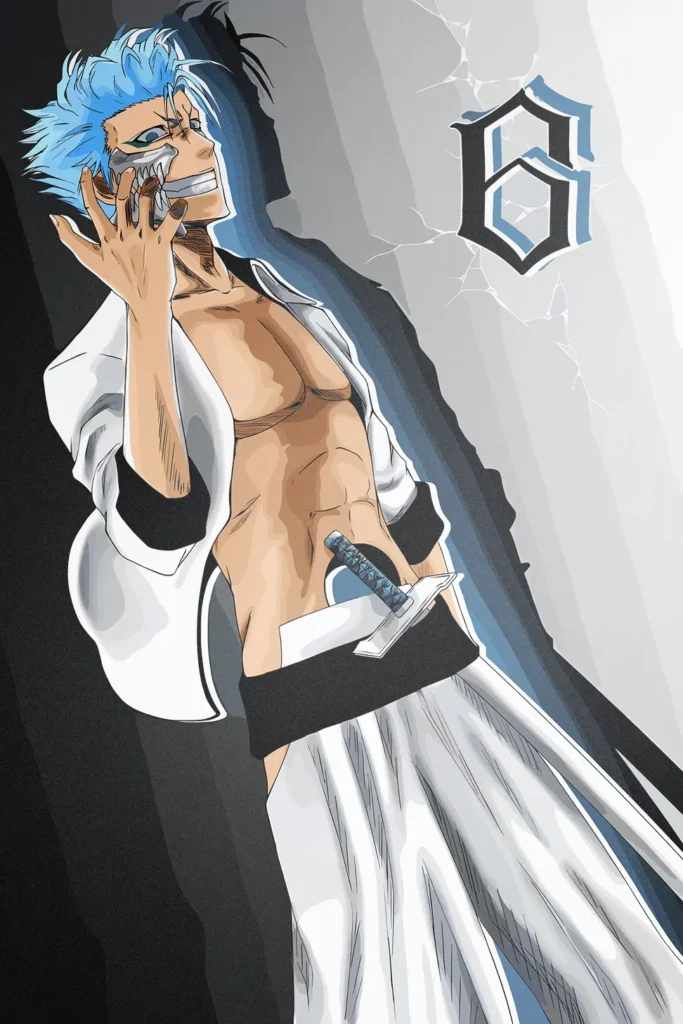 Grimmjow Jaegerjaquez Bleach Original Image Bespoke Metal Print Poster