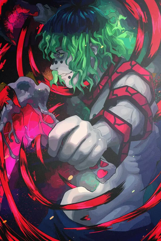 Gyutaro Demon Slayer Original Image Premium Printed Metal Poster