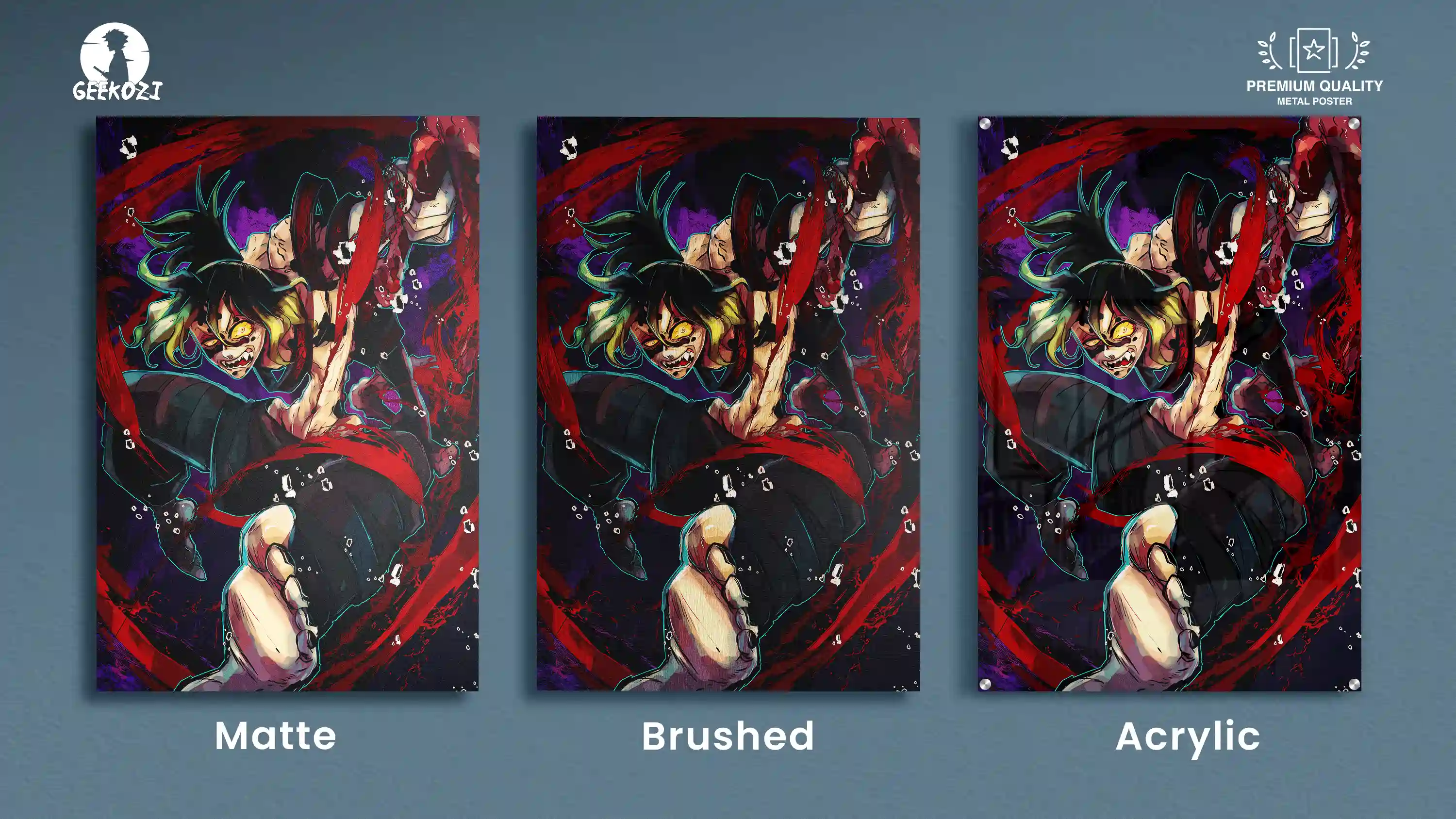 Gyutaro Demon Slayer All Product Types Printed Metal Wall Art