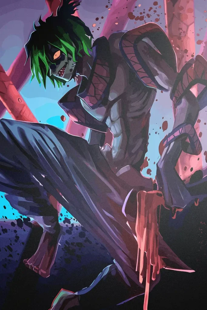 Gyutaro Demon Slayer Original Image Unique Metal Print Poster