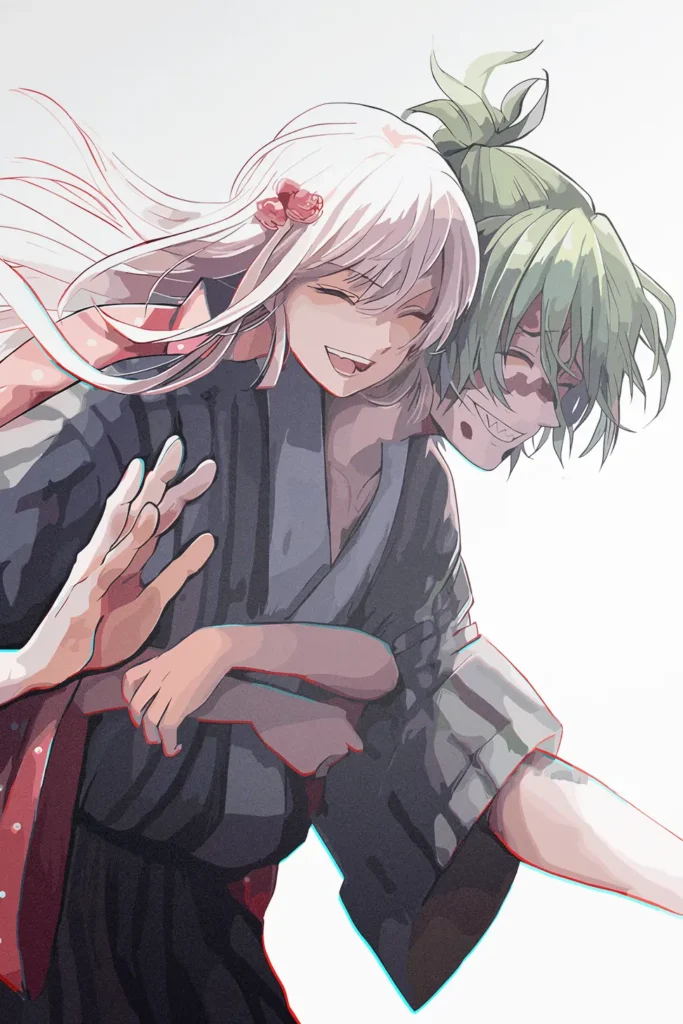 Gyutaro and Daki Demon Slayer Original Image Stellar Printed Metal Poster