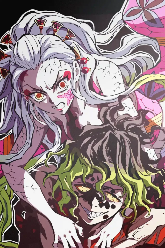 Gyutaro and Daki Demon Slayer Original Image Unique Metal Poster