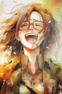 Hange Zoe Attack On Titan Original Image Bespoke Printed Metal Poster