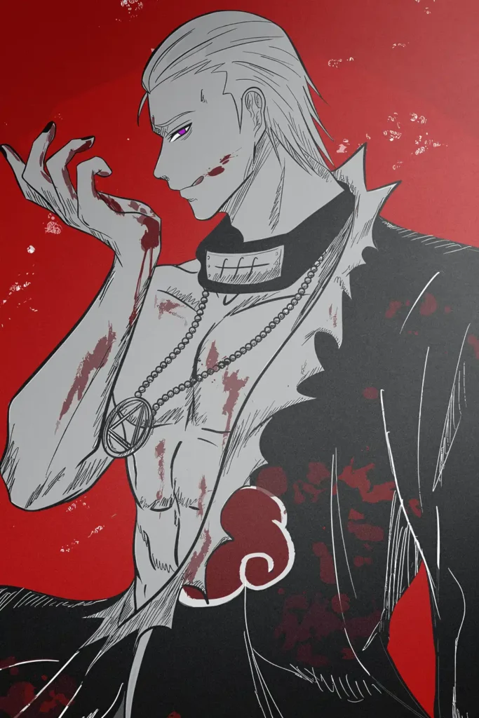 Hidan Naruto Original Image Printed Metal Poster