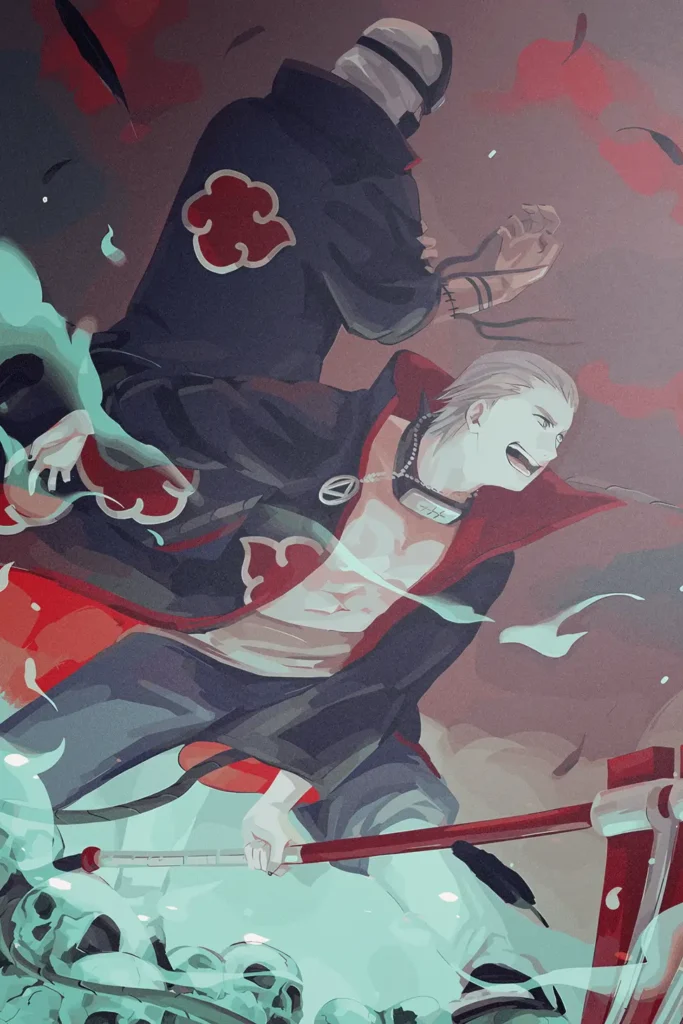 Hidan and kakuzu Naruto Original Image Metal Print Poster