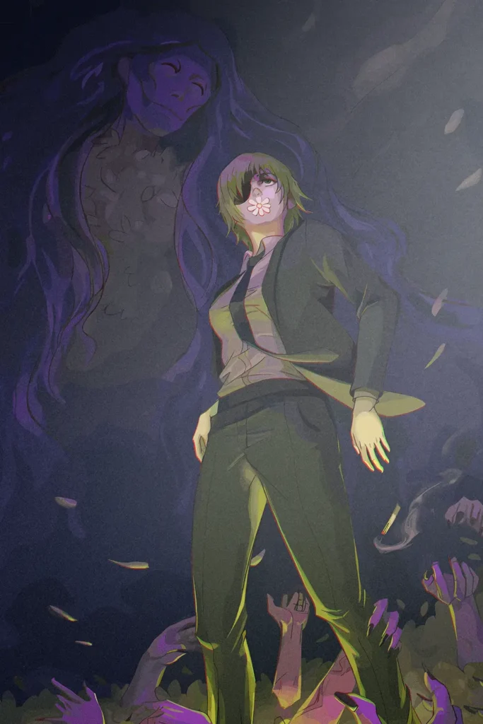 Himeno Chainsaw Man Original Image High Quality Metal Poster