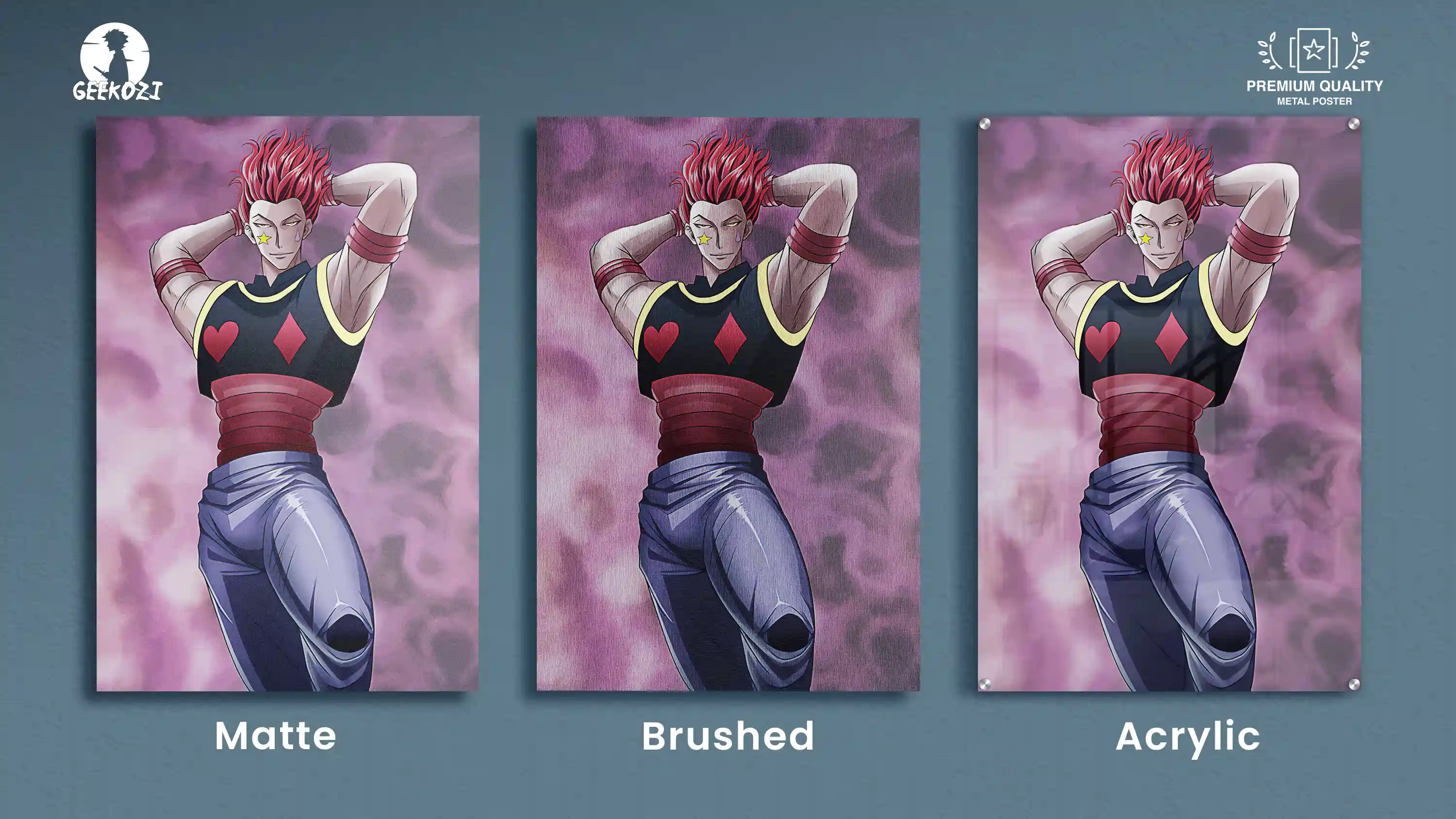 Hisoka Hunter x Hunter All Product Types Exquisite Metal Print Poster