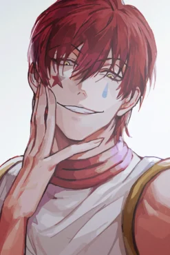 Hisoka Hunter x Hunter Enigmatic Gaze and Sly Smile Exquisite Metal Print Wall Art