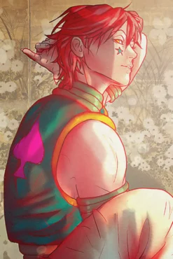 Hisoka Hunter x Hunter Dramatic Star Cheek Mark Metal Print Wall Art