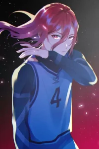 Hyoma Chigiri anime metal poster artistic detail and visual story from Blue Lock