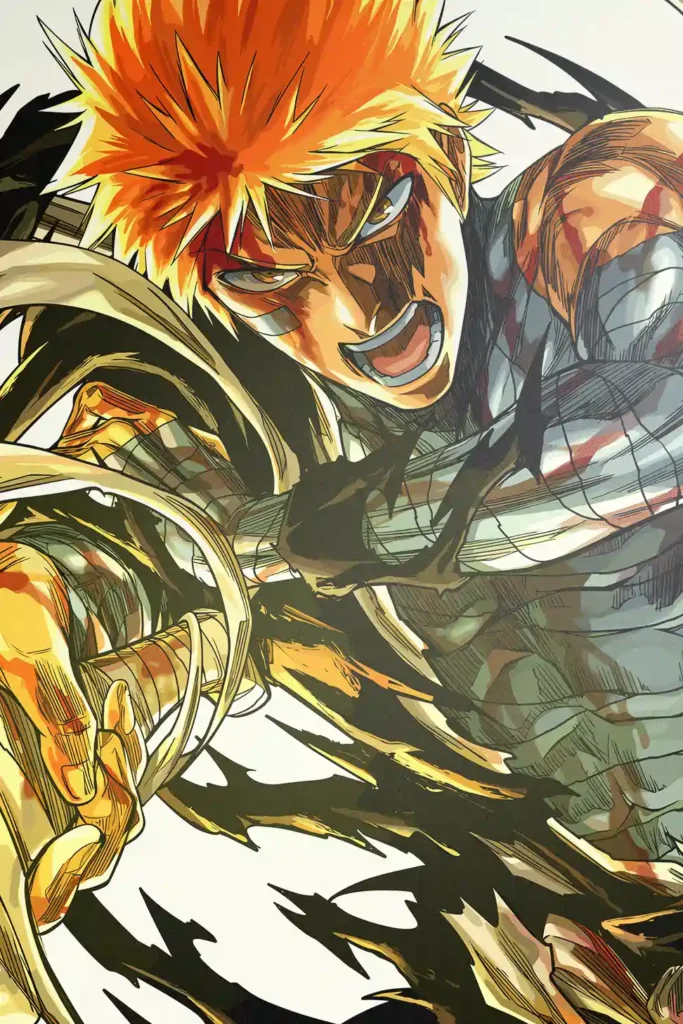 Ichigo Kurosaki Bleach Original Image Deluxe Metal Print