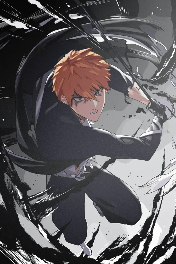 Ichigo Kurosaki Bleach Original Image Distinctive Printed Metal Poster