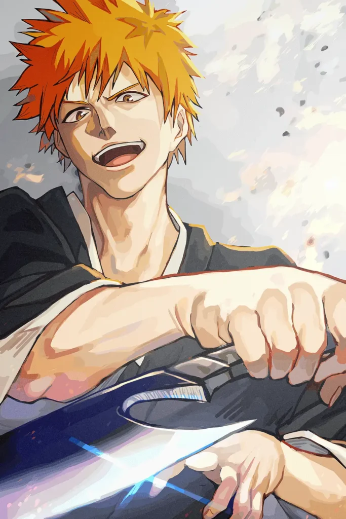 Ichigo Kurosaki Bleach Original Image Exclusive Metal Print