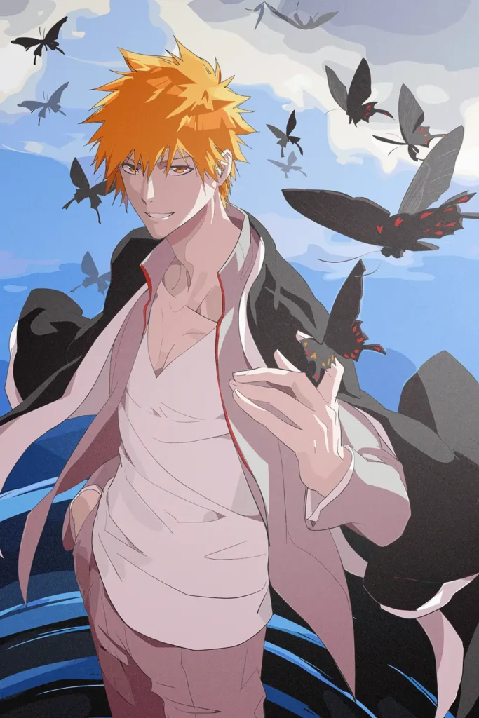 Ichigo Kurosaki Bleach Original Image High Quality Metal Print