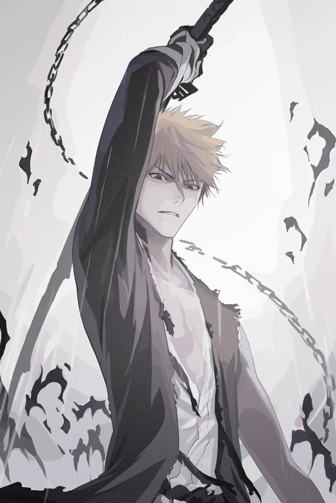 Ichigo Kurosaki Bleach Original Image Outstanding Metal Wall Poster