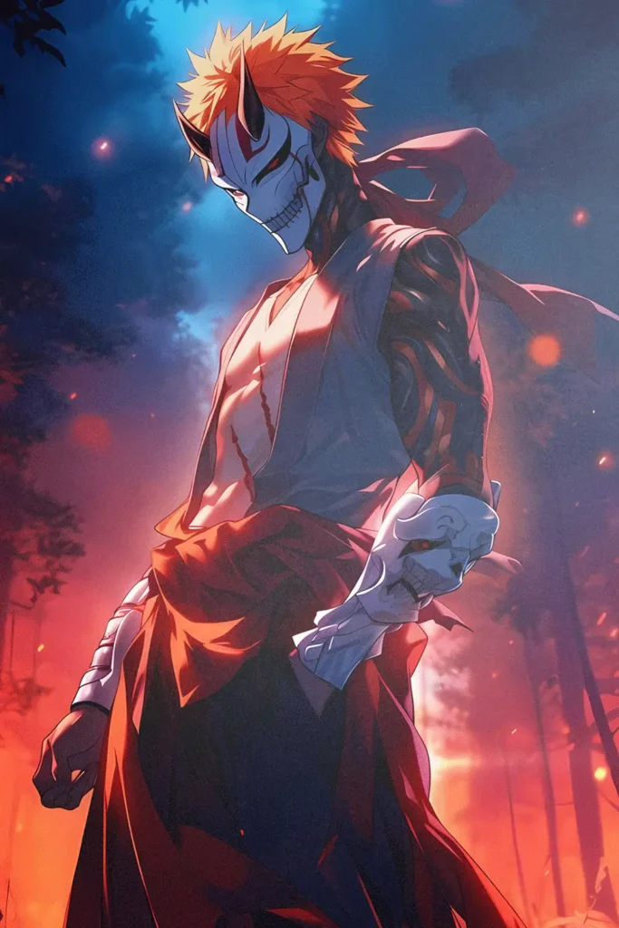 Ichigo Kurosaki Bleach Original Image Premium Metal Print