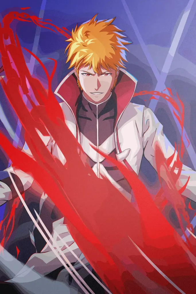 Ichigo Kurosaki Bleach Original Image Stellar Metal Print Poster