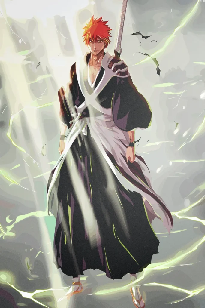 Ichigo Kurosaki Bleach Original Image Stellar Metal Print Wall Art
