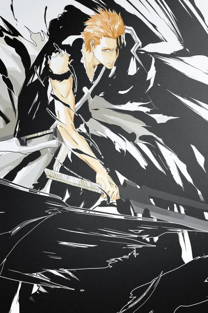 Ichigo Kurosaki Bleach Original Image Stellar Printed Metal Wall Art