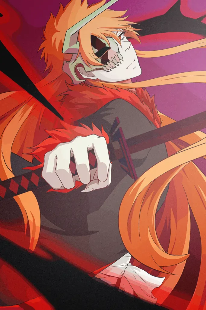 Ichigo Kurosaki Bleach Original Image Outstanding Metal Poster