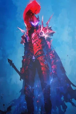 Igris Solo Leveling Noble Knight Stand Exclusive Metal Poster