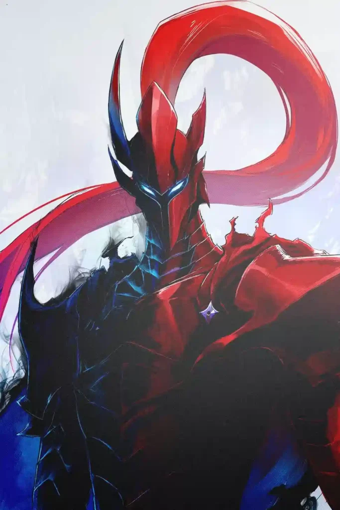 Igris anime metal poster artistic detail and visual story from Solo Leveling
