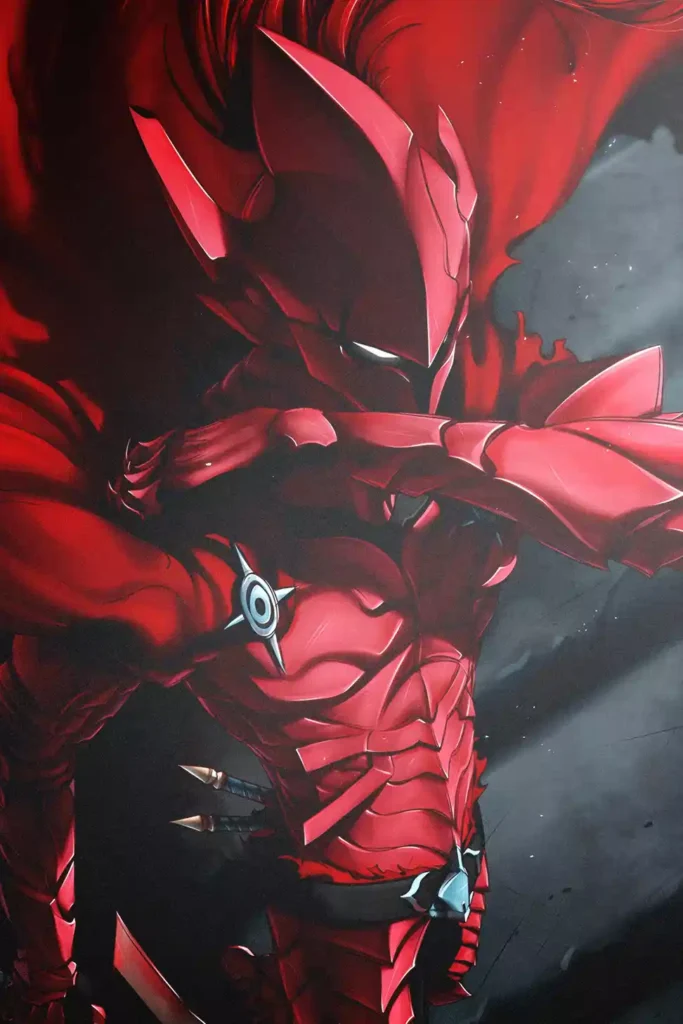 Igris anime metal poster artistic detail and visual story from Solo Leveling