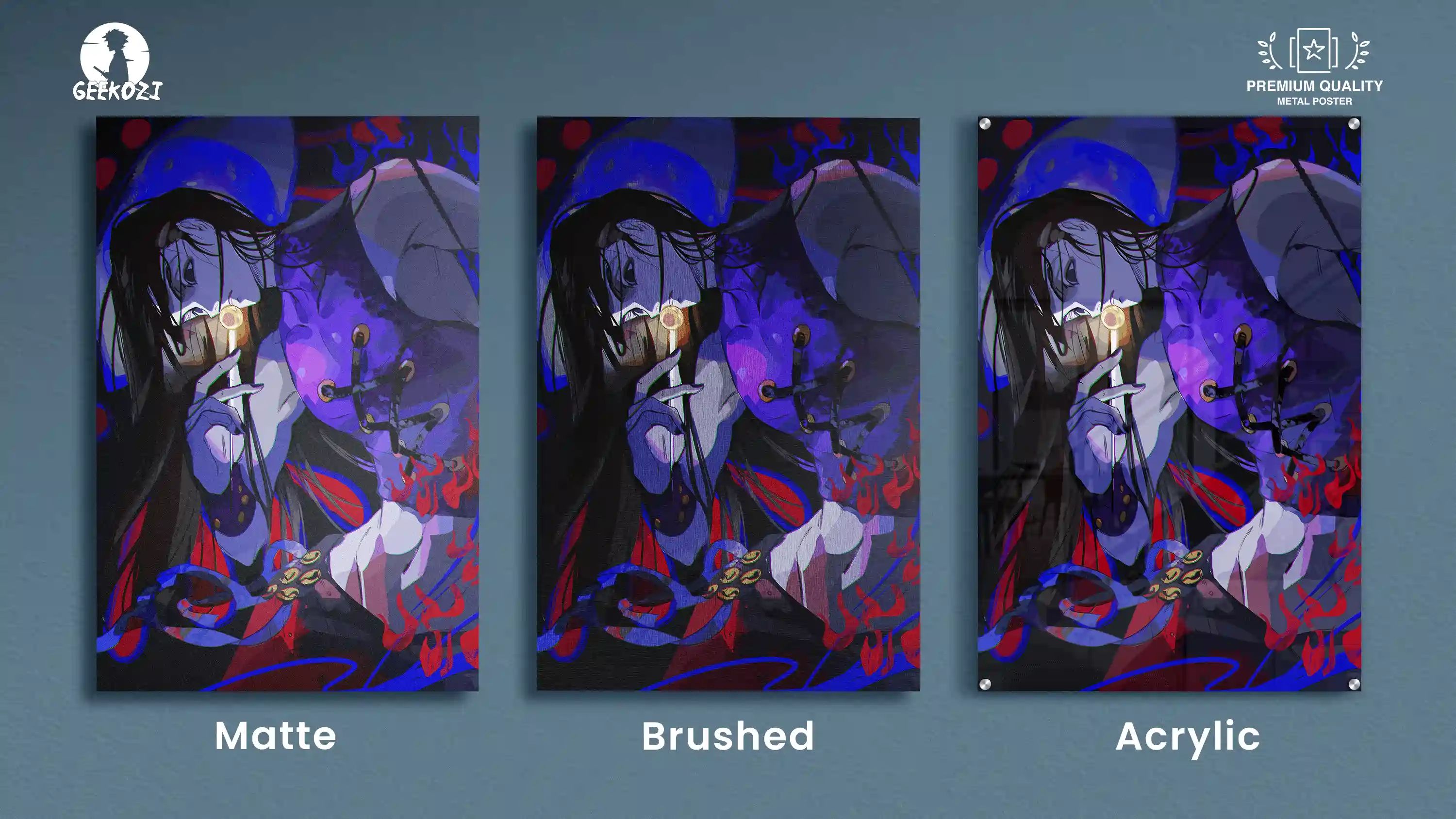 Illumi Zoldyck Hunter x Hunter All Product Types Stellar Metal Wall Art Poster