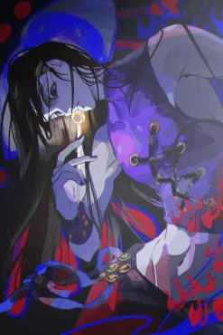 Illumi Zoldyck Hunter x Hunter Chilling Needle Grip Stellar Metal Wall Art Poster